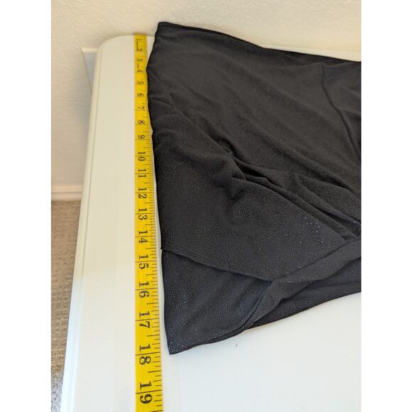 Rudá Sparkly Black Side Slit Stretch Midi Dress Women Size M Dark Fairy Sexy - Picture 14 of 14